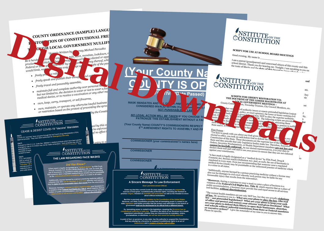 Resistance Tools Against COVID Mandates Pack (Digital Downloads)